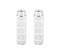 LUOKEKE Reposapies Bicicleta 1 par de Clavijas traseras for Bicicleta Eje, estriberas universales aleación Aluminio for Pedales BMX MTB 3/8"(Silver)