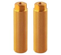 LUOKEKE Reposapies Bicicleta Clavijas for Bicicletas Bicicletas de montaña 1 par 100x28MM Accesorios Aleación Aluminio Multicolor Opcional for Ejes 3/8 Pulgadas(Gold)