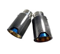 LUOKEKE Tubo De Escape Coche 1 Uds. Terminales de Escape Azules de Fibra de Carbono for Coche de Carreras Cola Escape De Sonido(ID 80mm-OD 105mm)