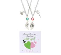 LUOKIFUR 2 collares de amistad a juego, collares de brujas a juego, mejores amigas, accesorios, joyas, regalos (Necklace (heart))
