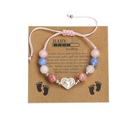 LUOKIFUR Pulsera de semillas de mostaza para bebé, regalos cristianos para bautizos, bebés y mamás primerizas (Pulsera)