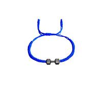 LUOKIFUR Pulsera trenzada con mancuernas para hombre Pulsera inspirada en fitness Pulsera ajustable para hombres y mujeres Deportes Fitness Entrenador personal Regalo (blue)