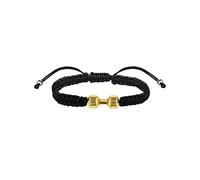 LUOKIFUR Pulsera trenzada con mancuernas para hombre Pulsera inspirada en fitness Pulsera ajustable para hombres y mujeres Deportes Fitness Entrenador personal Regalo (Gold)