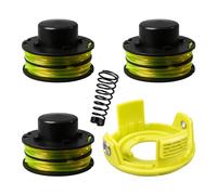 luolety Bobina de desbrozadora para Ryobi RAC118 RLT3525S, 1,2 mm y 8,4 m, líneas de carrete de doble alimentación automática para Ryobi RLT3025F/S con cubierta (3 carretes + 1 cubierta)