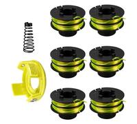 luolety Bobina de desbrozadora para Ryobi RAC118 RLT3525S, 1,2 mm y 8,4 m, líneas de carrete de doble alimentación automática para Ryobi RLT3025F/S con cubierta (6 carretes + 1 cubierta)