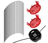 luolety Línea de corte Bosch F016800431, hilo de corte para cortadoras de césped AFS 23 a 37, con cubierta de carrete F016F04841, base F016F04839, 37 cm x 3,5 mm (40 líneas 2 cubierta 1 base)