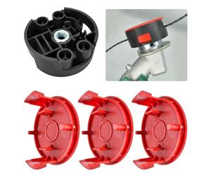 luolety Para línea de recortadora Bosch F016800431, hilo de corte para cortacésped AFS 23 a 37, con cubierta de carrete F016F04841, base F016F04839, 37 cm x 3,5 mm (3 tapas 1 base)