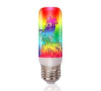 LUOLIE Bombillas LED de llama de 4 modos, bombillas de fuego E27 con sensor de ravity, bombillas parpadeantes para decoración (coloridas)