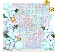 LuoluoHouse Paneles de Lentejuelas Brillantes para Pared, Paquete de 24 Unidades, telón de Fondo Brillante para Despedida de Soltera, cumpleaños, Fondos, Publicidad, Arco Iris, Plata, Ceremonia, Boda