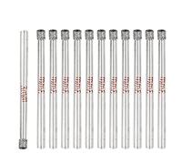 Luomorgo 12 piezas 3 mm/1/8 "Sierra de agujero, 1/5" profundidad de corte diamante brocas para vidrio cerámica mármol porcelana granito cuarzo piedra