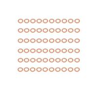 LUOQIUFA M6 - Anillo de sellado de cobre, 6 mm, ID 10 mm, OD 1 mm de grosor, junta métrica, 60 unidades