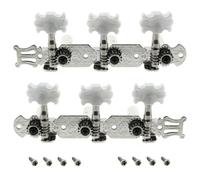 LUORNG 1 juego de clavijas de afinación de guitarra plateadas, 120 x 40 mm, afinador 3R 3R con tornillos