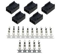 LUORNG 1 juego de conectores de ventilador de PC hembra de 3 pines (5 piezas de 3 pines 3 pines hembra PWM carcasa de conector de carcasa de alimentación + 15 pines de crimpado de terminal)