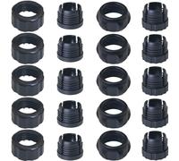 LUORNG 10 Juegos de enchufes de Montaje de rótula de 17 mm/18 mm, Accesorio de Montaje por Gravedad para Coche con Tornillo roscado, Tuerca de fijación, Salida de Aire, Clip de fijación, Soporte de