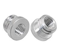 LUORNG 2 adaptadores de tornillo roscado hembra de 3/8 pulgadas a macho de 5/8 pulgadas para soporte de micrófono, trípode adaptador de nivel láser