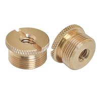 LUORNG 2 adaptadores de tornillo roscado macho de 1/4 hembra a 5/8-27 macho de latón roscado fino para soporte de micrófono, trípode adaptador de nivel láser