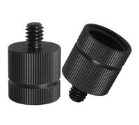 LUORNG 2 adaptadores de trípode de nivel láser, adaptador de rosca de conversión de trípode 5/8-11 hembra a 1/4 macho, adecuado para varios equipos de fotografía, color negro