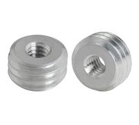 LUORNG 2 adaptadores de trípode infrarrojo de nivel láser, tornillo de cabeza de cámara para soporte de micrófono, adaptador de montaje de 1/4 hembra a 5/8 macho, dientes gruesos plateados