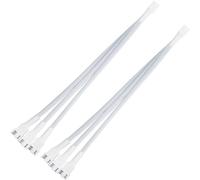 LUORNG 2 cables adaptadores de 4 pines de uno a tres cables de extensión de cable trenzado blanco, control de velocidad, PWM, control de temperatura, línea de extensión, placa base, carcasa de
