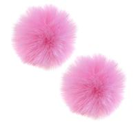 LUORNG 2 parabrisas de micrófono peludo, color rosa, para exteriores, cubierta de piel para micrófono de entrevista, equipo de grabación, parabrisas adecuado para cabezales de micrófono de 5 a 12 mm