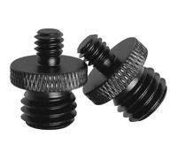 LUORNG 2 tornillos adaptadores de cabeza de trípode para cámara, accesorios de fotografía, tuerca intercambiable con flash, adaptador de tornillo de doble extremo para equipo DSLR 1/4 macho a M12