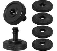 LUORNG 2 tornillos macho y hembra de doble cabeza roscada para cámara con arandelas de goma, tornillos adaptadores, tornillo de pulgar de 1/4, adaptador de liberación rápida para flash de cámara,
