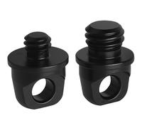 LUORNG 2 tornillos para cámara SLR con agujero 3/8 macho 1/4 macho tornillo de cordón para cámara digital deportiva, accesorio de mano, cámara de liberación rápida, tornillo de metal, color negro