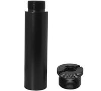 LUORNG 2 varillas de extensión de micrófono 3/8 hembra a 5/8 macho adaptador de tornillo kit de micrófono de transmisión en vivo para soportes de escritorio y brazos de brazo, color negro