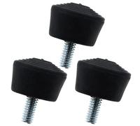 LUORNG 3 patas de trípode de goma antideslizantes de 1/4 pulgadas, accesorios de fotografía, color negro