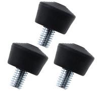 LUORNG 3 patas de trípode de goma antideslizantes de 3/8 pulgadas, accesorios de fotografía, color negro