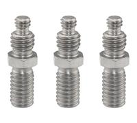 LUORNG 3 piezas de cabeza de columna de hierro 1/4 a 3/8 accesorios de trípode de cámara, tornillos adaptadores roscados para trípode para flash estudio soporte de luz de cabeza esférica anillo de