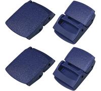 LUORNG 4 hebillas de cinturón para cincha POM de 3,8 cm, hebilla de cinturón de plástico, hebilla de cinturón ancha, color azul oscuro, material de seguridad, respetuoso con el medio ambiente, cabeza