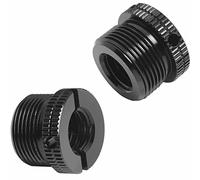 LUORNG - Adaptador de soporte de micrófono, 2 unidades, 3/8 hembra a 5/8 macho, adaptador de rosca moleteada para soporte de micrófono, adaptador de tornillo de micrófono moleteado