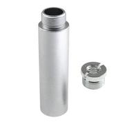 LUORNG Adaptador de tubo de extensión de micrófono roscado de aluminio plateado de 3/8 pulgadas hembra a macho de 5/8 pulgadas, adecuado para brazo de brazo y soporte de micrófono y soporte de choque