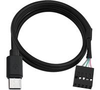 LUORNG Cable de conexión USB 2.0 de 9 pines y 10 pines a tipo C, 50 cm, chasis, subpantalla, cable de alimentación para teléfono celular, transferencia de datos, mini panel de sensor de pantalla