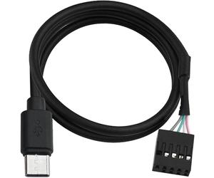 LUORNG Cable de conexión USB 2.0 de 9 pines y 10 pines a tipo C, 50 cm, chasis, subpantalla, cable de alimentación para teléfono celular, transferencia de datos, mini panel de sensor de pantalla