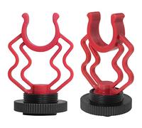 LUORNG Shockmount para micrófono de video externo, 2 unidades en cámara, soporte de montaje de choque con zapata fría de 1/4 pulgadas para RODE VideoMicro, MM1, VXR10, MCM-1, M80 Mini micrófono