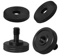 LUORNG - Tornillo de trípode con almohadilla de goma, 2 juegos de 1/4 macho a rosca hembra de 1/4, adaptador de liberación rápida con arandelas de goma para placa de montaje de cámara, soporte de