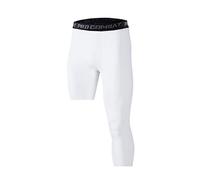 LUOSFUH Pantalon de Basket-Ball Collants de Compression Longueur 3/4 pour Hommes(2)