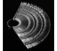 luoshaPUCY 150pcs Muestrario de Uñas, Expositor de Uñas para Pintar para Práctica del Nail Art y Muestra Esmalte de Uñas(Transparente)