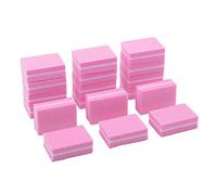 luoshaPUCY 20 Piezas Bloque de Lima Para Uñas, Mini Bloques de Buffer de Uñas, Taco Pulidor Uñas Doble Cara Grano, Lima Pulidora Uñas Lavable para Uñas Gel y Acrílico(Rosa)