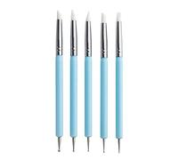 luoshaPUCY 5 Piezas Pincel para Arte de Uñas, Herramientas de Doble Punta de Uñas para Puntear para DIY Diseño de Uñas