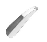 luoshaPUCY Calzador de Acero Inoxidable, Calzador Pequeño, Calzador de Zapatos Corto Portátil, Diseño Curvo con Orificios para Colgar, Fácil de Utilizar, Un Gran Ayudante para Calzarse