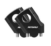 LUOSHUO Elevador Manillar Moto Motocicleta 22 mm 28 mm manillar Aumento de la barra de elevación Montaje de la abrazadera Torretas Manillar (Color: 28mm Black)
