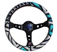 LUOSHUO Volante Desplazado Volante 330mm 13 pulgadas Súper fibra de cuero bordado deportes de deriva 320mm Volante Coche Deportivo