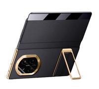 LUOTANL Cuero Caso para Huawei Mate X7, Pequeña Ventana De Visualización, Despertar Al Voltear Cubierta, Cierre Magnético, Soporte Estuche,Negro,Mate X7