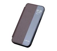LUOTANL Funda De Cuero Genuino para Huawei Pura 90 Pro Max/90 Pro, Vista Tapa Magnética Carcasa Textura Litchi Y Protección para Cámara Caso,Marrón,90 Pro