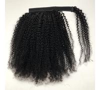 Luovce cola de caballo pelo humano Afro rizado cola de caballo 24 pulgadas natural