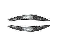 LUOWEINA 1 par de faros, cejas, párpados, cubierta embellecedora Compatible for 5 Series F10 F11 2011-2014, pegatinas for coche, cubierta embellecedora de párpados Párpados para faros de coche(Carbon