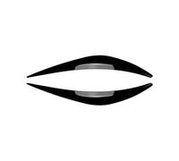LUOWEINA 2 piezas de pegatina embellecedora de luz delantera for faro, párpado, cubierta de lámpara for cejas, Compatible for Infiniti, Q50 2014-2023 Párpados para faros de coche(Gloss Black)